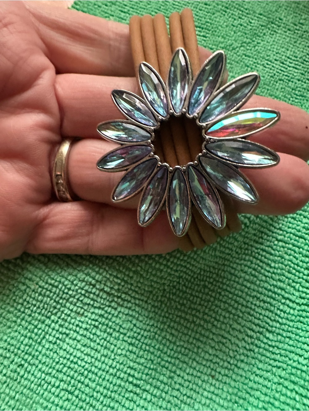 Iridescent Marquise Crystal Stretch Bracelet - Women's Jewelry